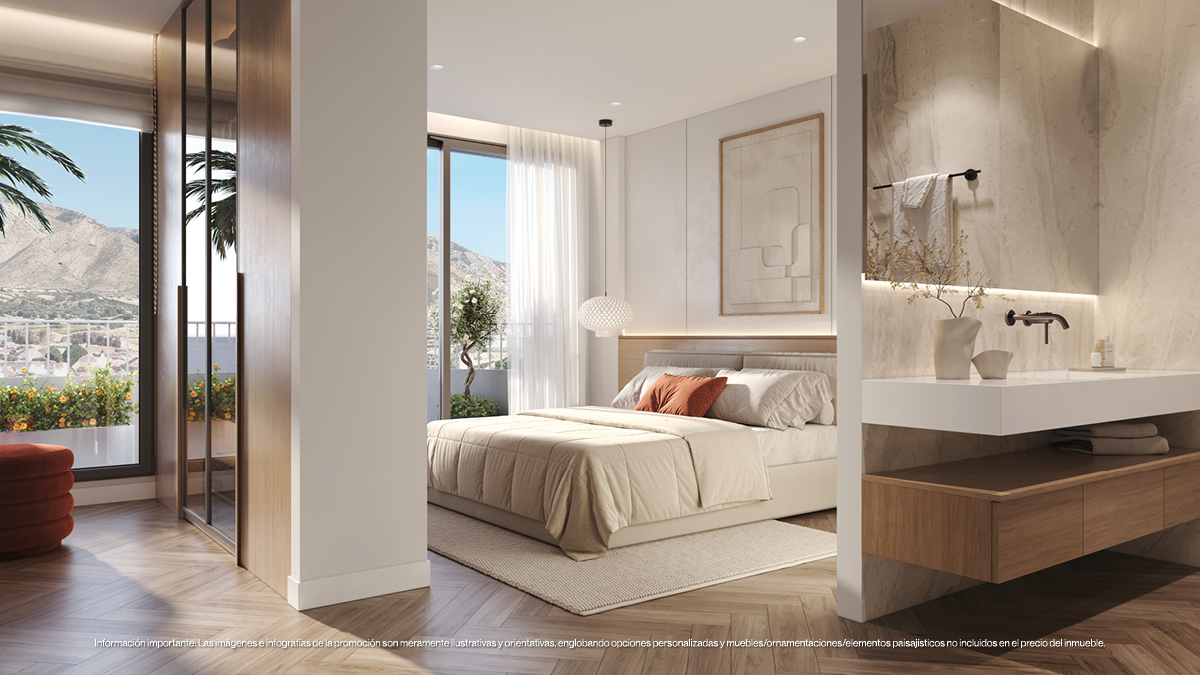 Bedroom with terrace access and natural light