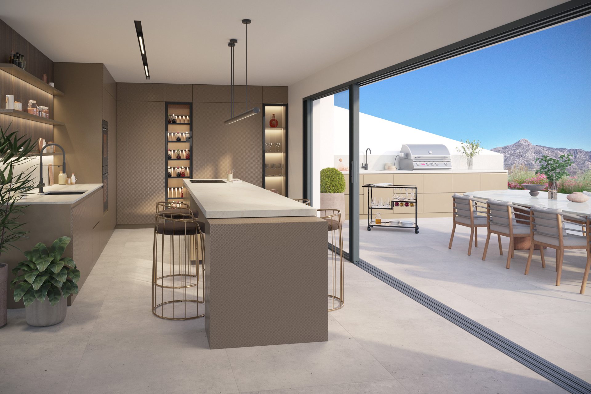 Designer kitchen with premium appliances