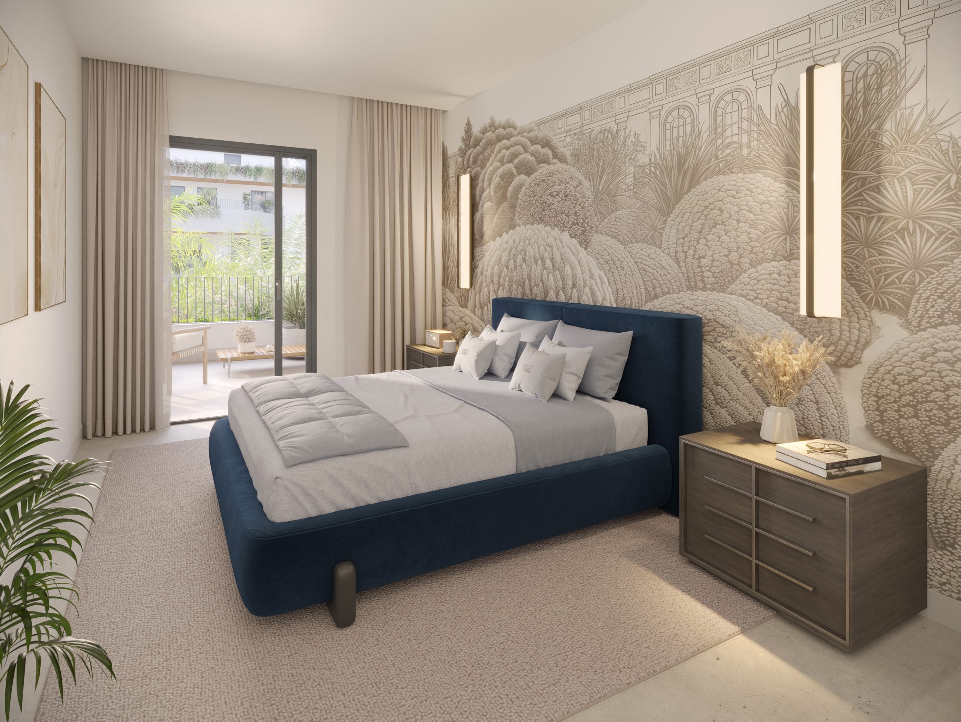 Bedroom with terrace access