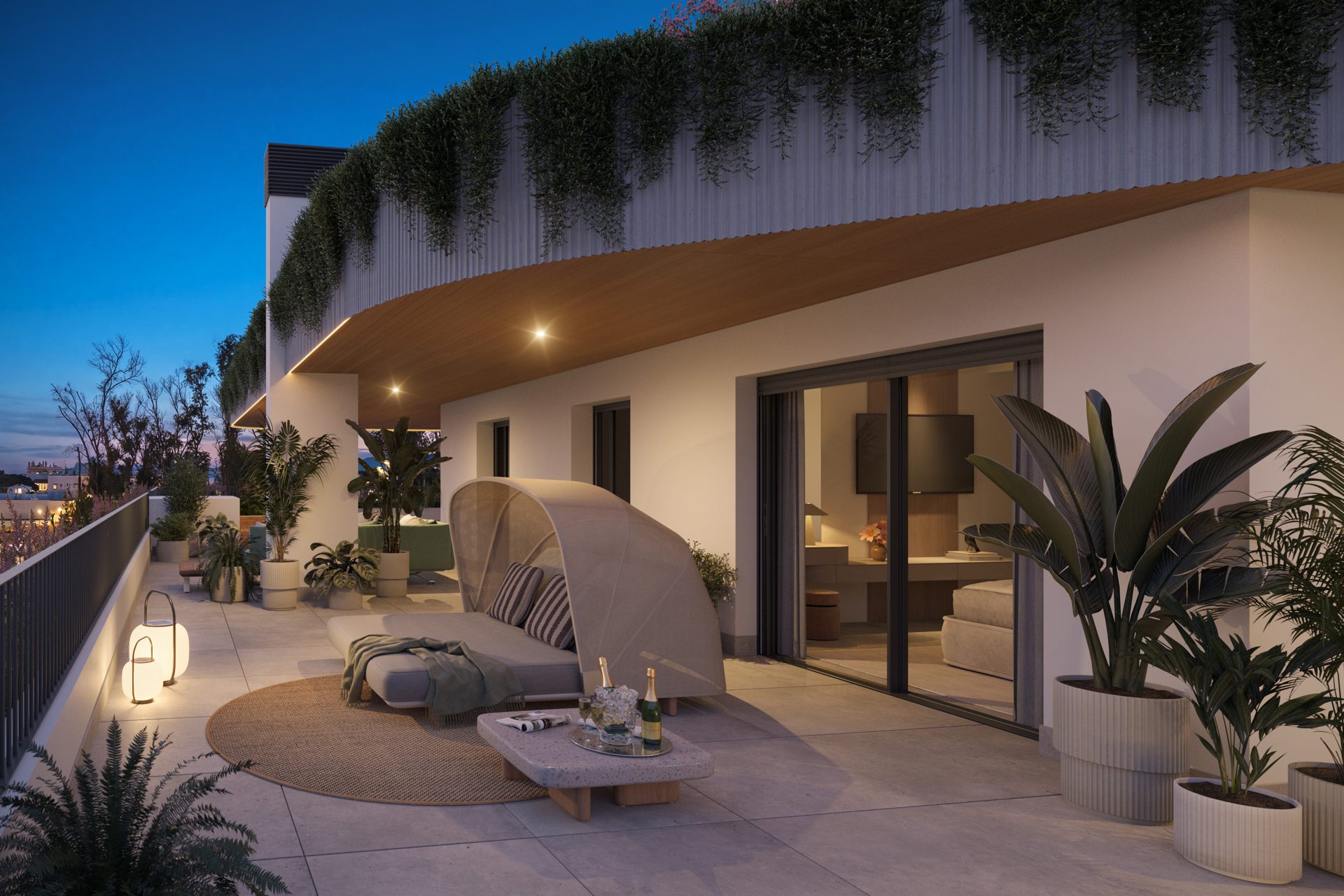 Terrace with private outdoor swimming pool
