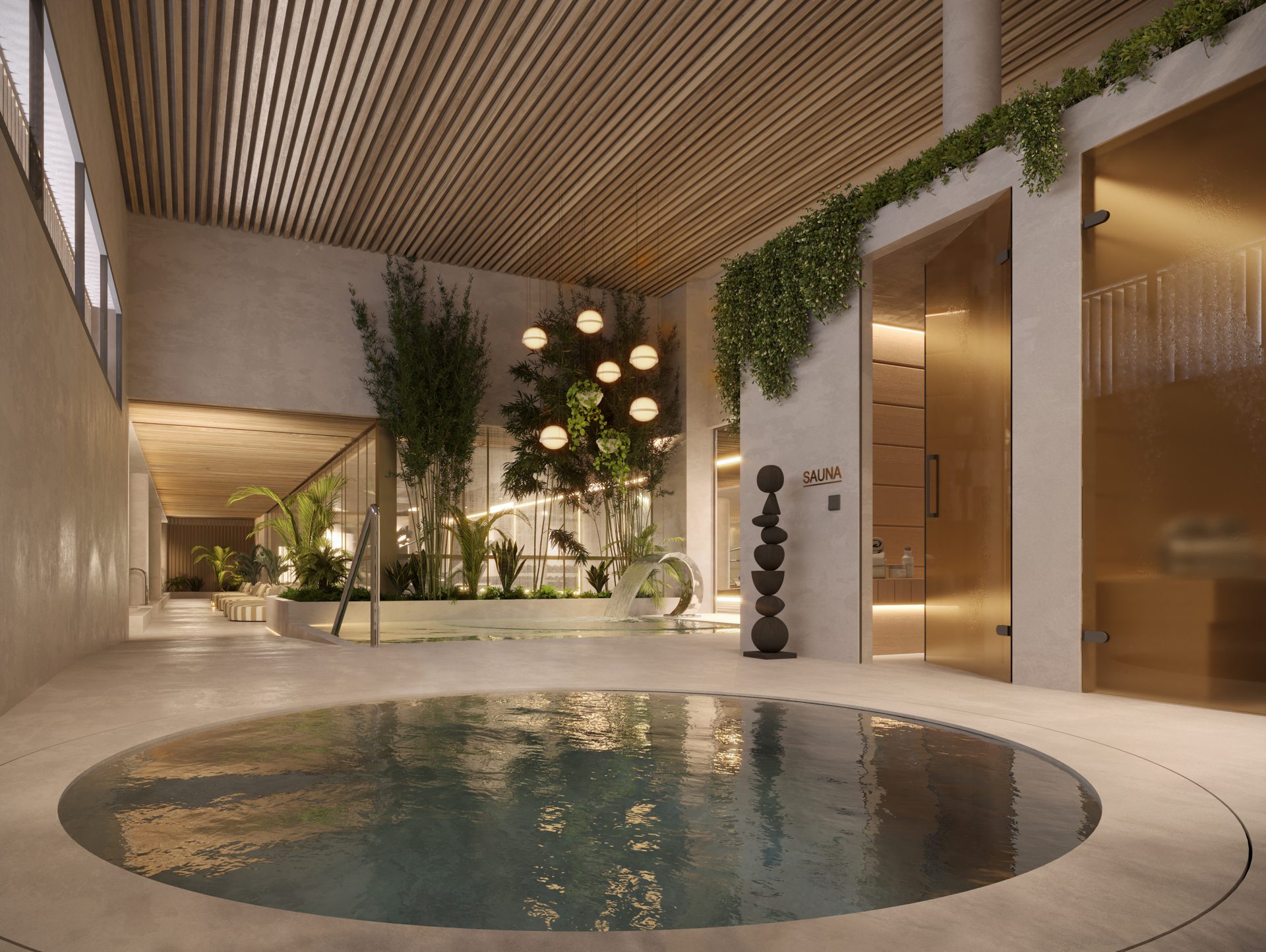 Rooftop infinity pool with Mediterranean views