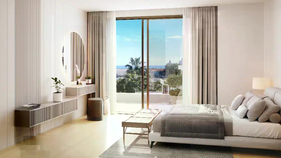 Master bedroom opening onto the terrace