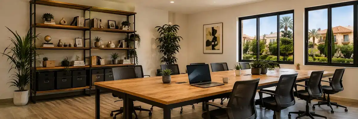 Modern co-working space for residents