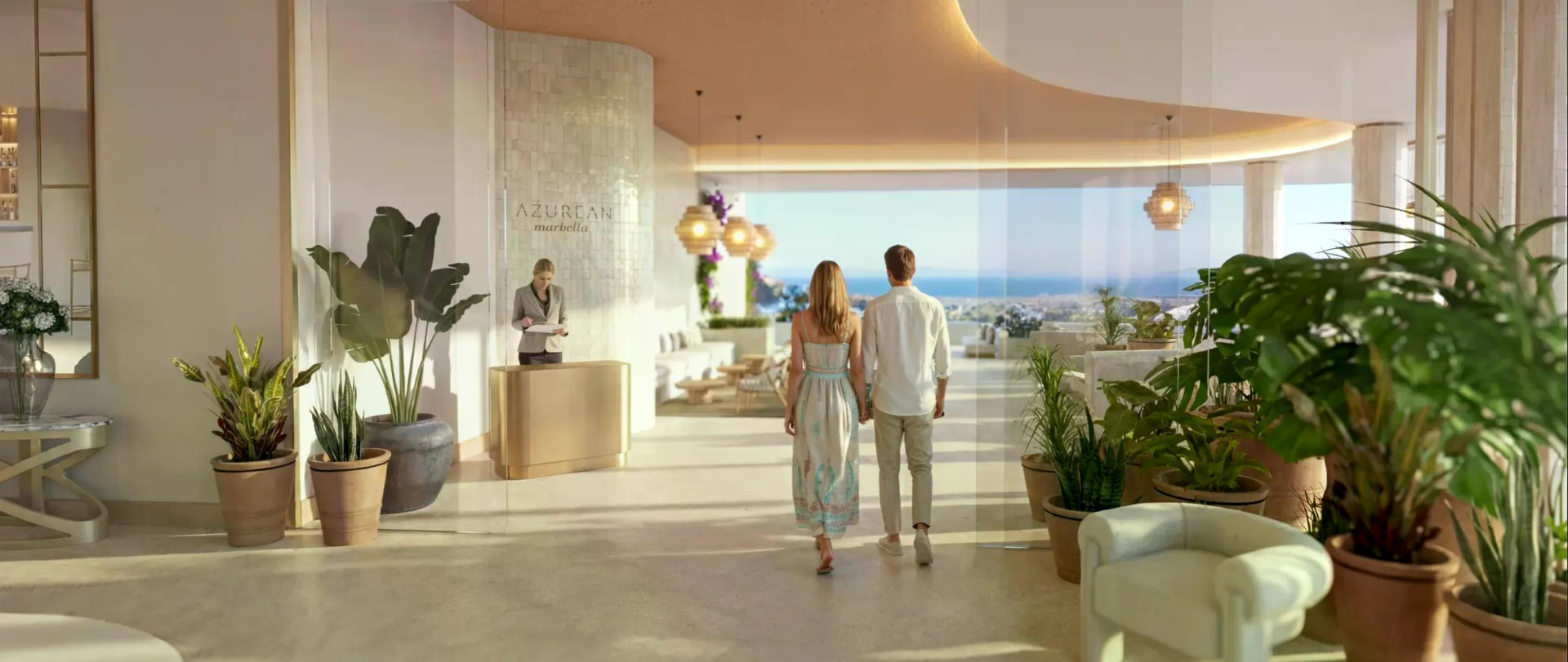 Reception with sea views