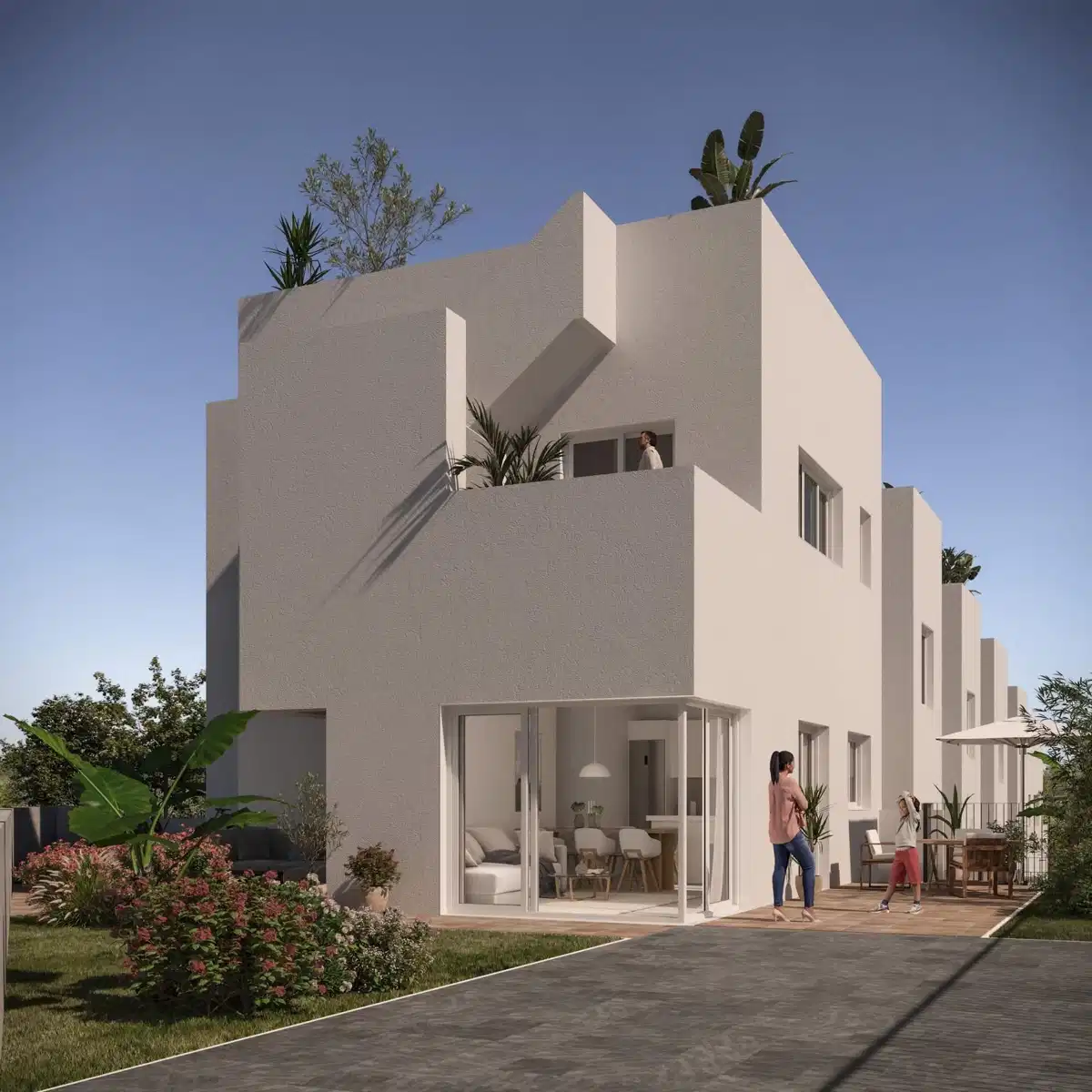 Golf · 3-Bedroom, 2-Bathroom Semi-Detached Villas with Private Garden and Golf Views in Monforte del Cid